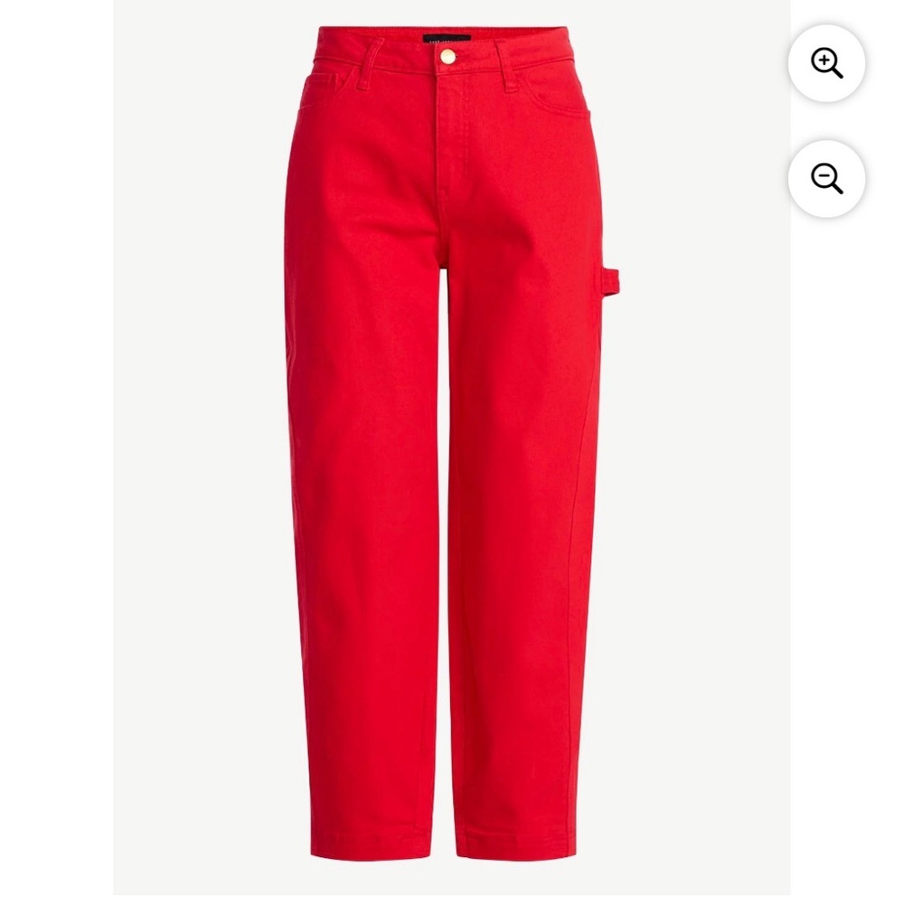 Free Assembly Women's Midrise Cropped Red Barrel Jeans